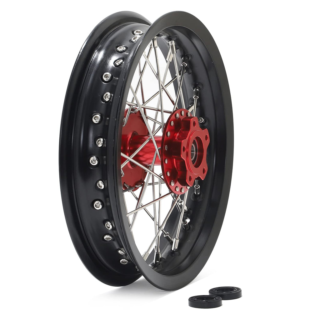 TOFR 17" Front Rear Spoke Wheels Rims Hubs Set for Surron Light Bee LBX Aluminum