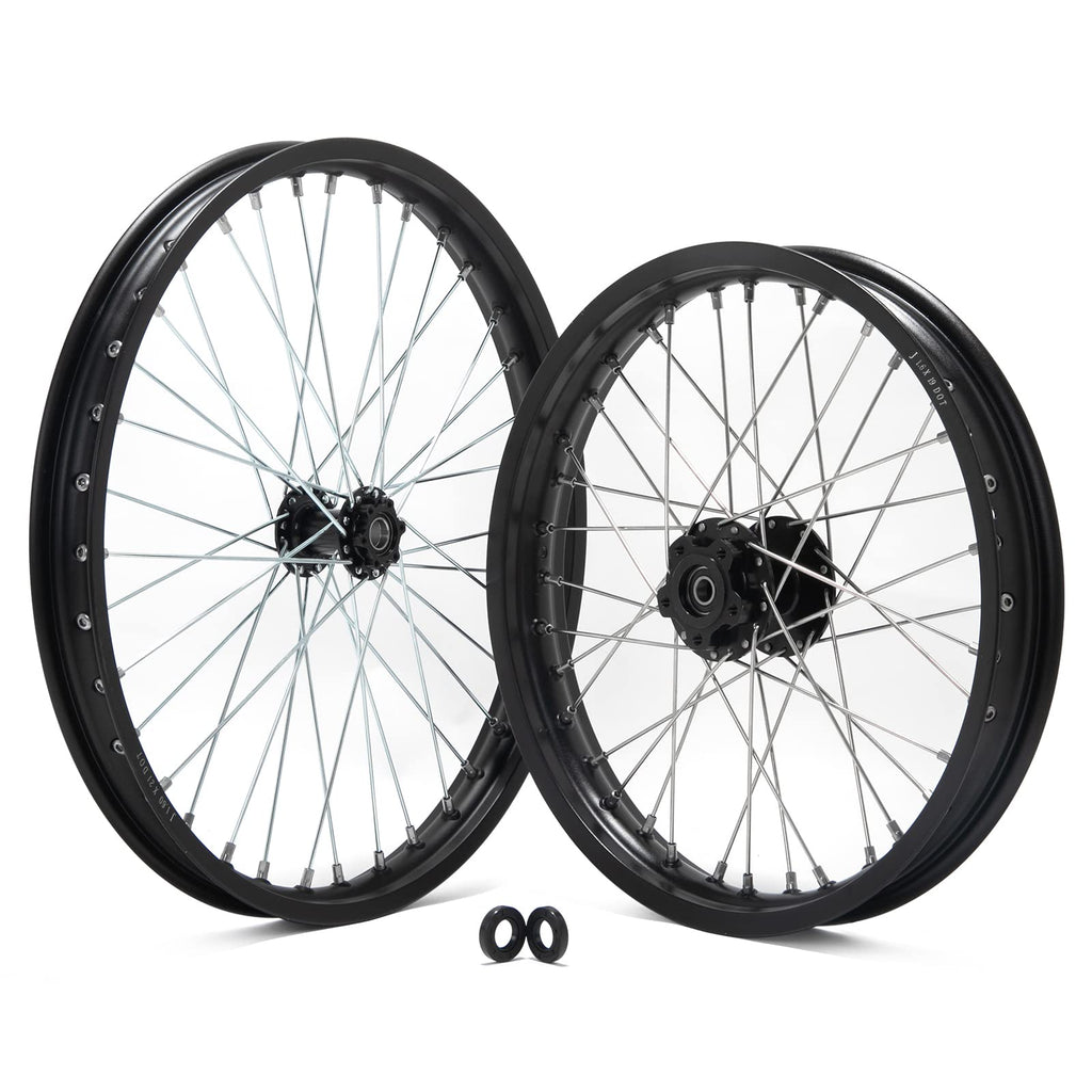 TOFR 17" Front Rear Spoke Wheels Rims Hubs Set for Surron Light Bee LBX Aluminum