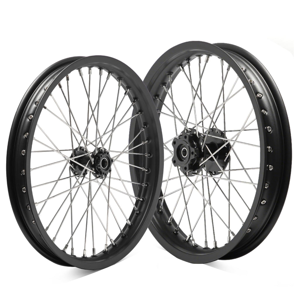 TOFR 17" Front Rear Spoke Wheels Rims Hubs Set for Surron Light Bee LBX Aluminum