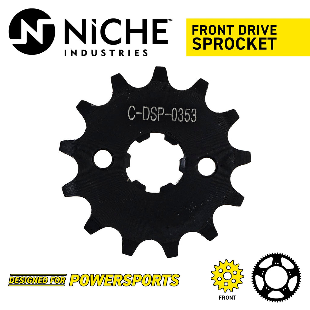 NICHE Drive Sprocket Chain Combo for Kawasaki KLX110 KLX110L Front 13 Rear 38 Tooth 420 O-Ring 90 Links