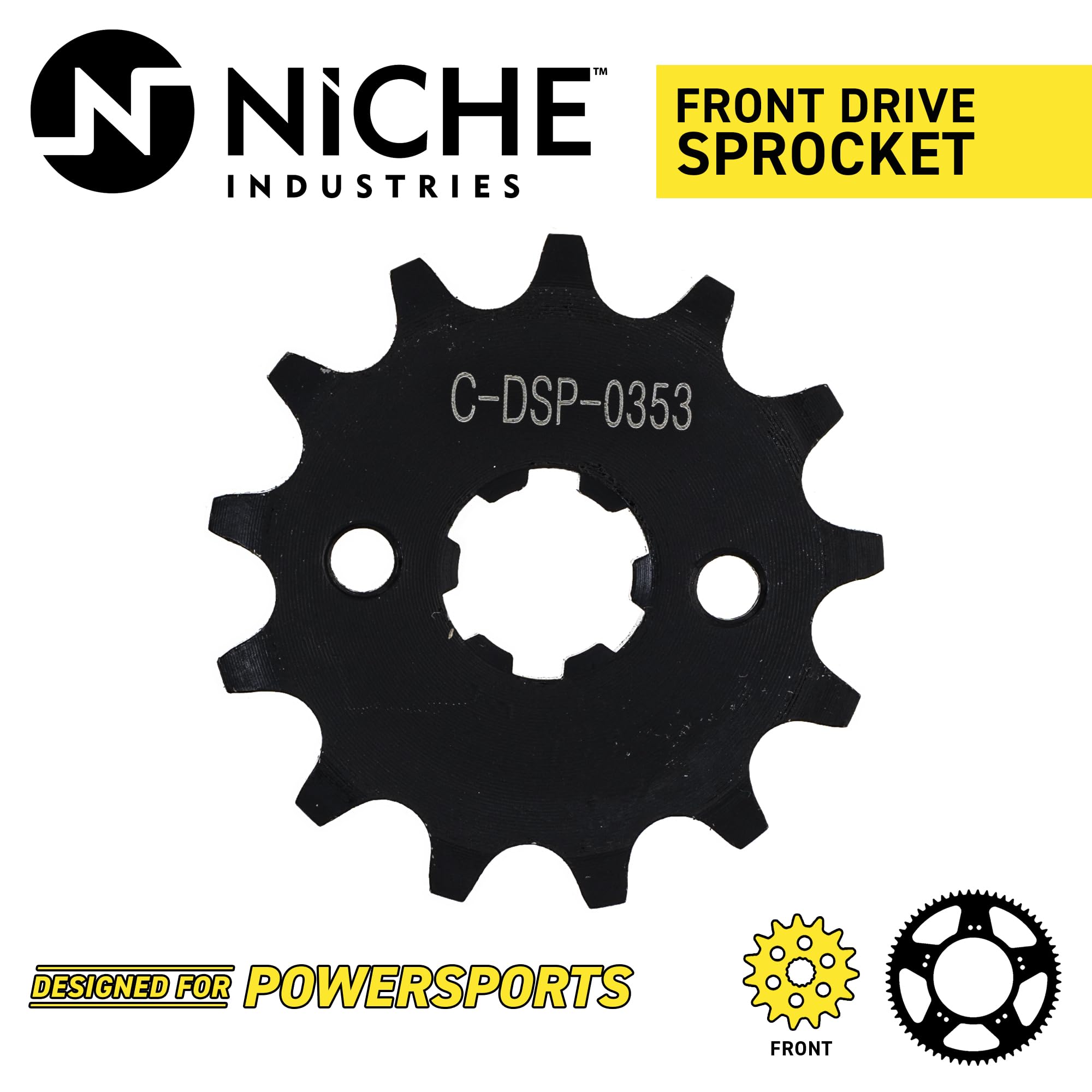NICHE Drive Sprocket Chain Combo for Kawasaki KLX110 KLX110L Front 13 Rear 38 Tooth 420 O-Ring 90 Links