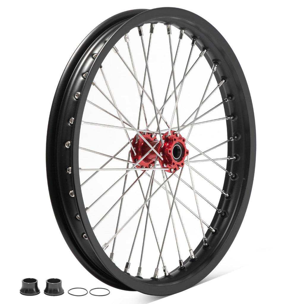 TOFR 17" Front Rear Spoke Wheels Rims Hubs Set for Surron Light Bee LBX Aluminum