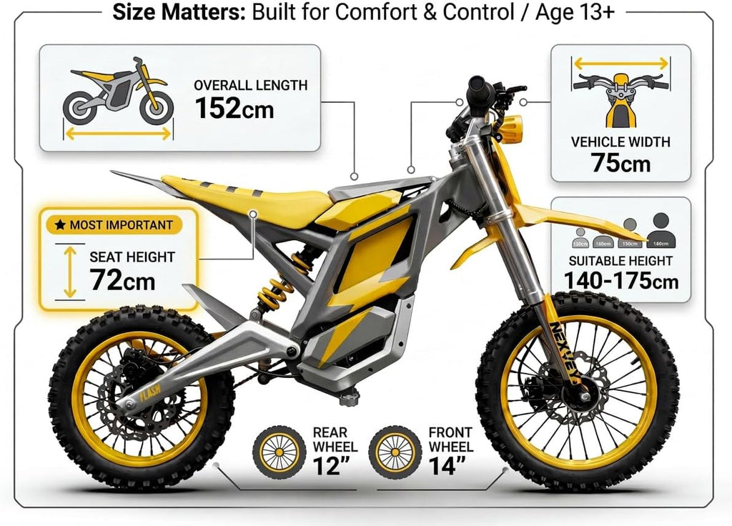 NEXVEY Flash Electric Dirt Bike 4000W Peak 48V 22.5AH Battery Off-Road Motorcycle, 35MPH Fast E Bike with Dual Hydraulic Suspension Brakes, Outdoor Gift for Teens Adults Age 13+