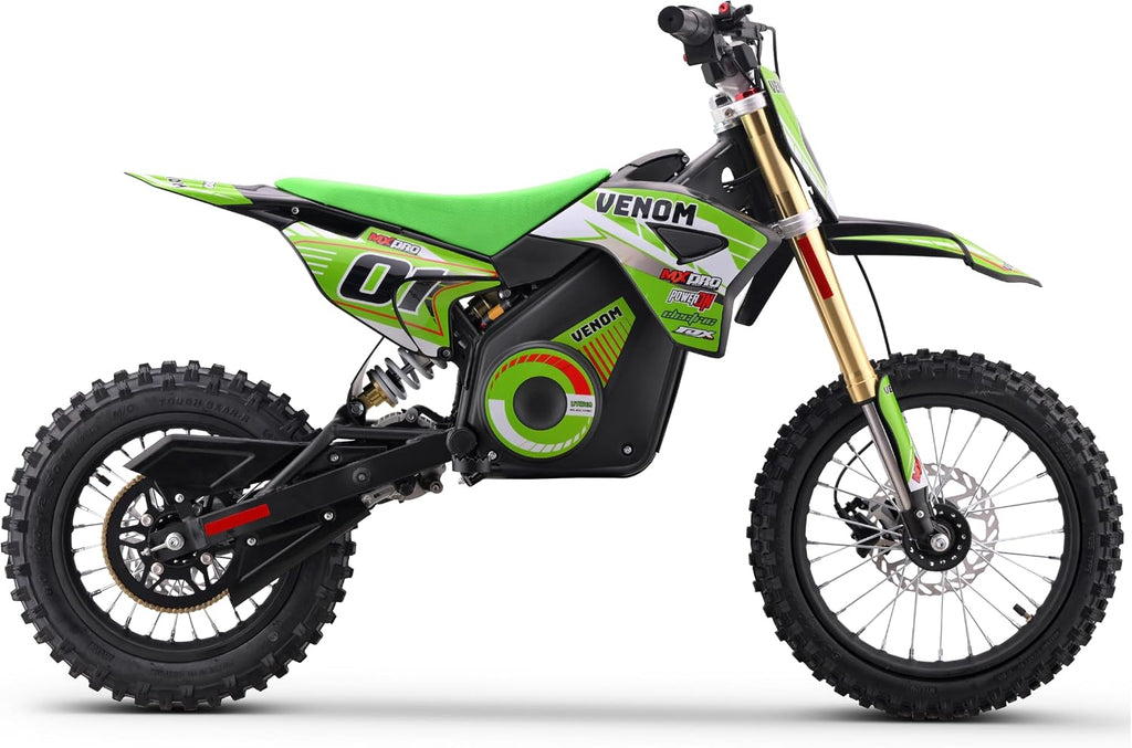 Venom 1600W Electric Dirt Bike | 48V Lithium Battery | Fully Automatic | Off-Road Ride for Teens & Adults | Venom Motorsports Canada