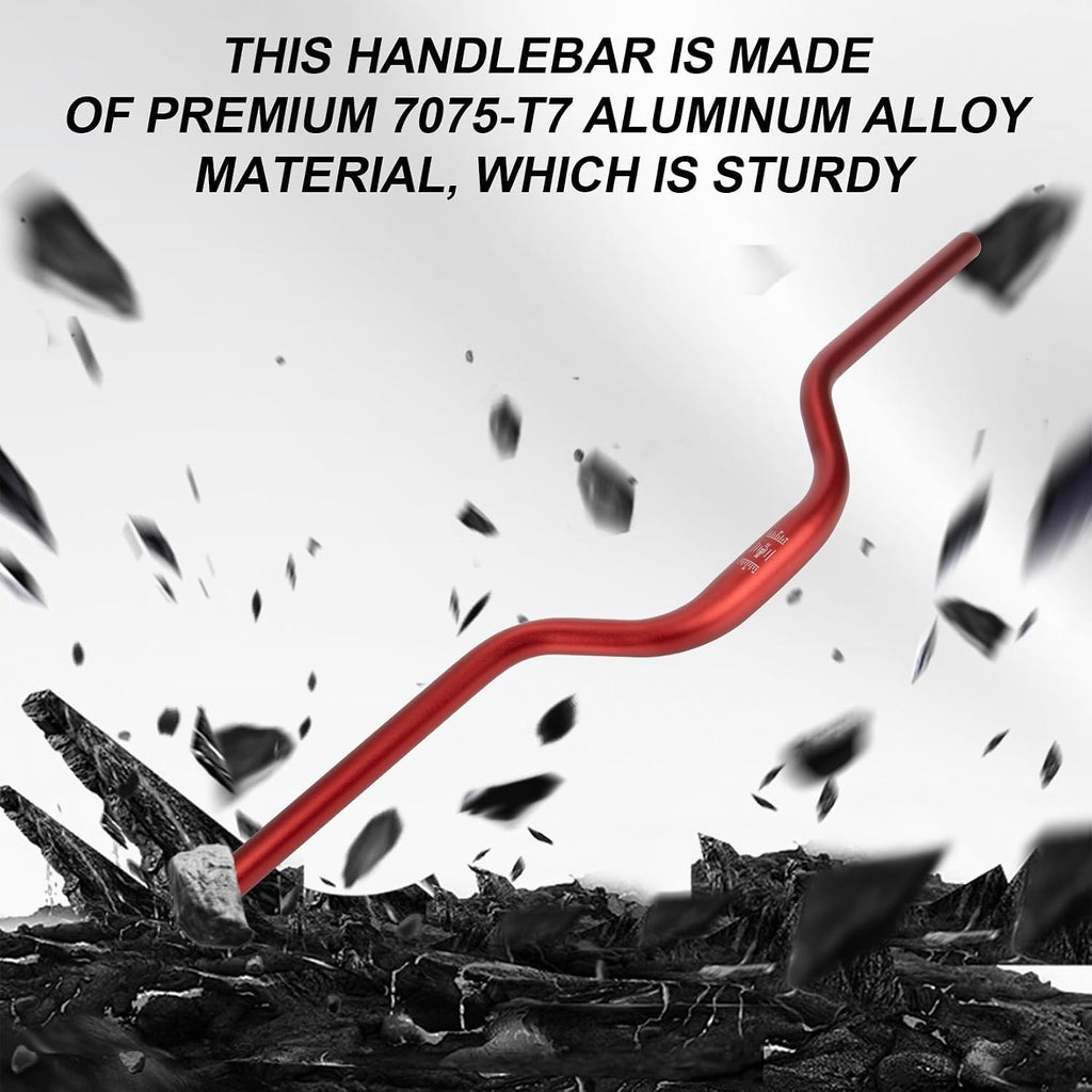 Motorcycle Handle Bars, PSLER Heighten Handlebars 7/8 22mm Handlebars 31.8mm Riser Handlebar for Sur Ron Light Bee X/S Segway X160/X260 Talaria Sting MX3 R MX4 Talaria XXX E-Ride Pro 79Bike (Black)