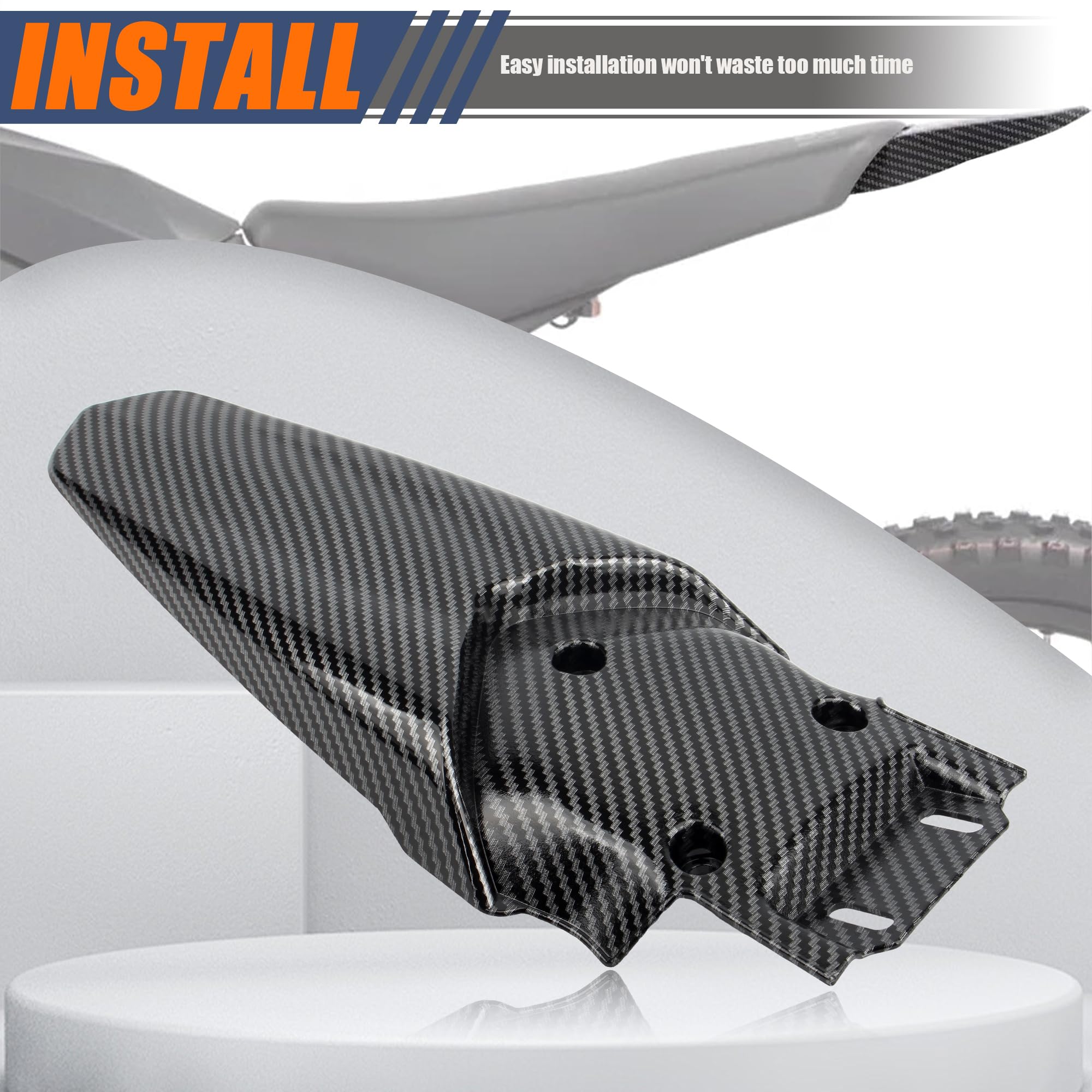 Short Rear Fender Protector,Talaria Rear Mudguard For MX3 MX4 Electric Dirt Bike EBike - Carbon Fiber