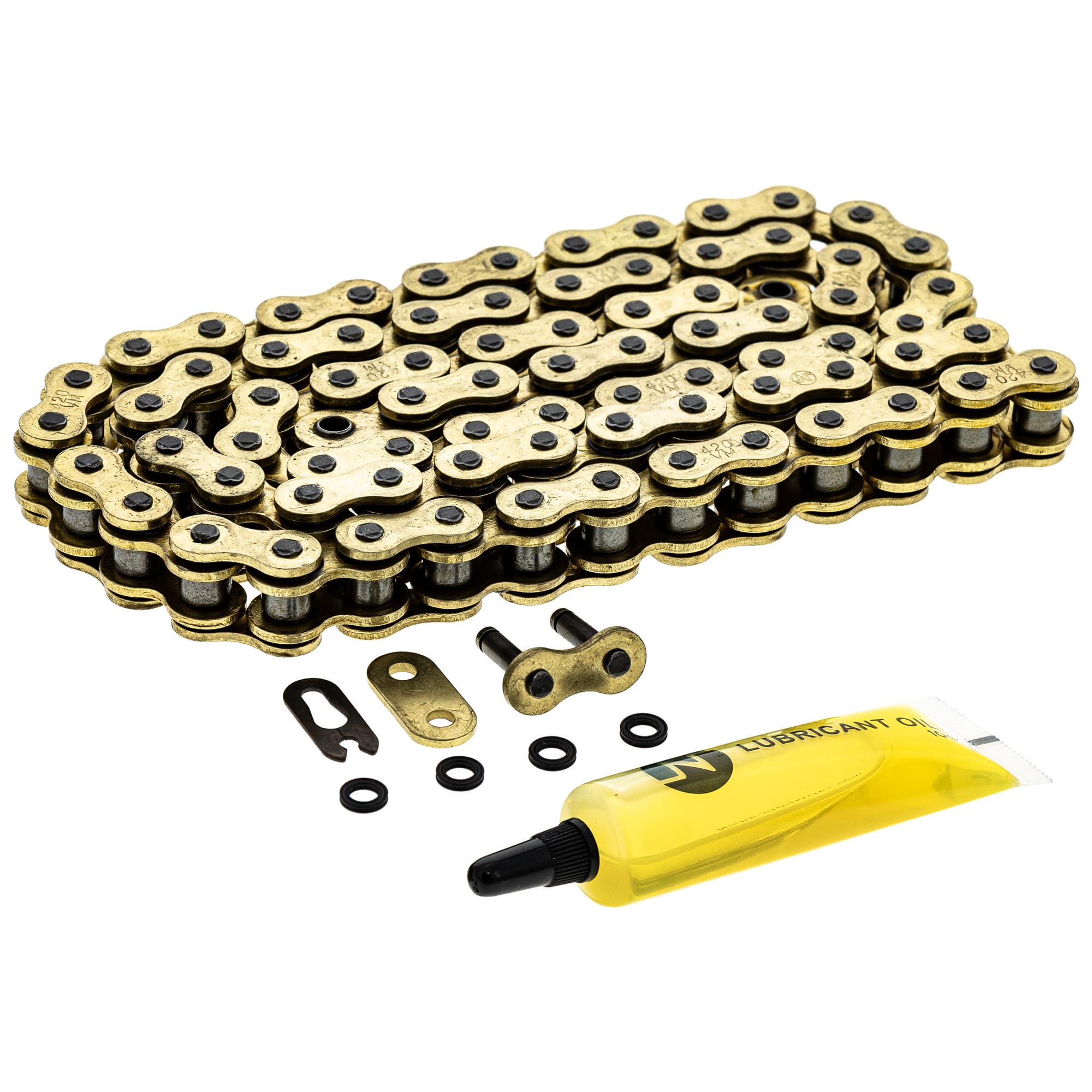 NICHE Gold 420 X-Ring Chain 108 Links with Connecting Master Link