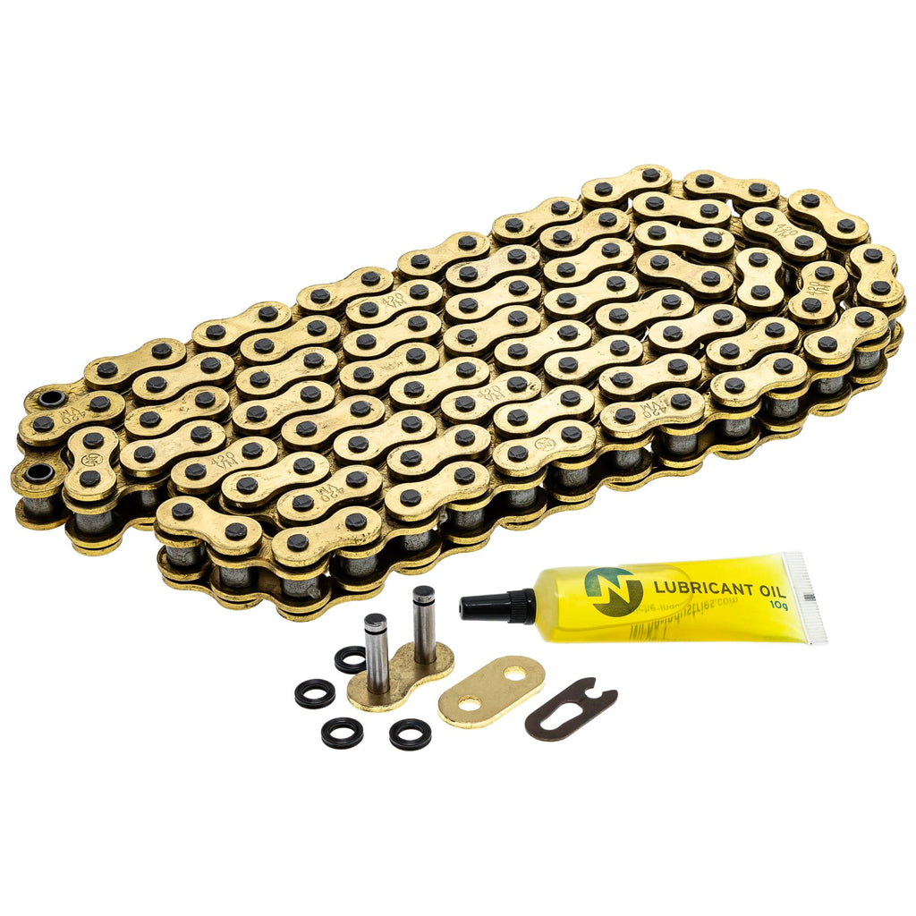 NICHE Gold 420 X-Ring Chain 108 Links with Connecting Master Link