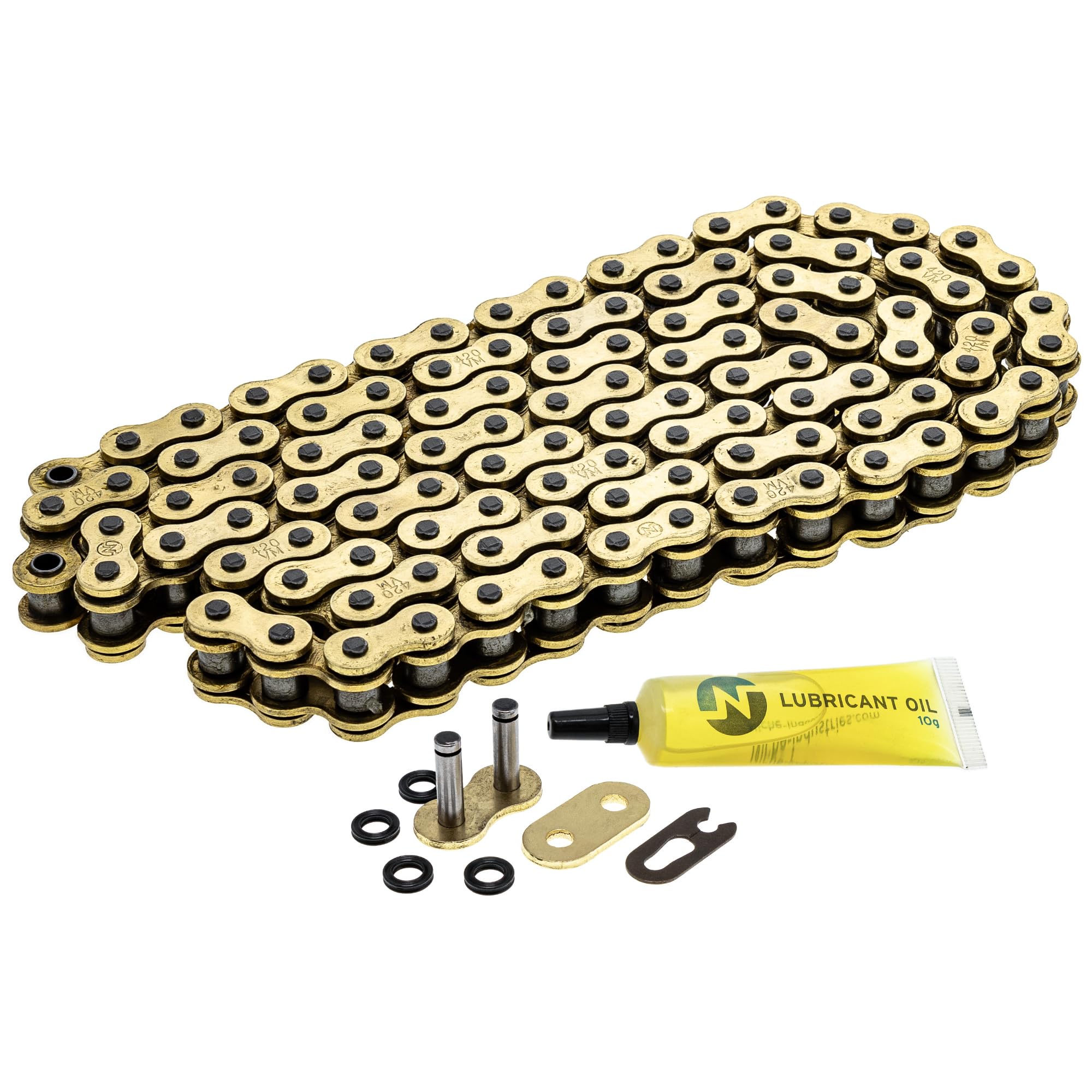 NICHE Gold 420 X-Ring Chain 108 Links with Connecting Master Link