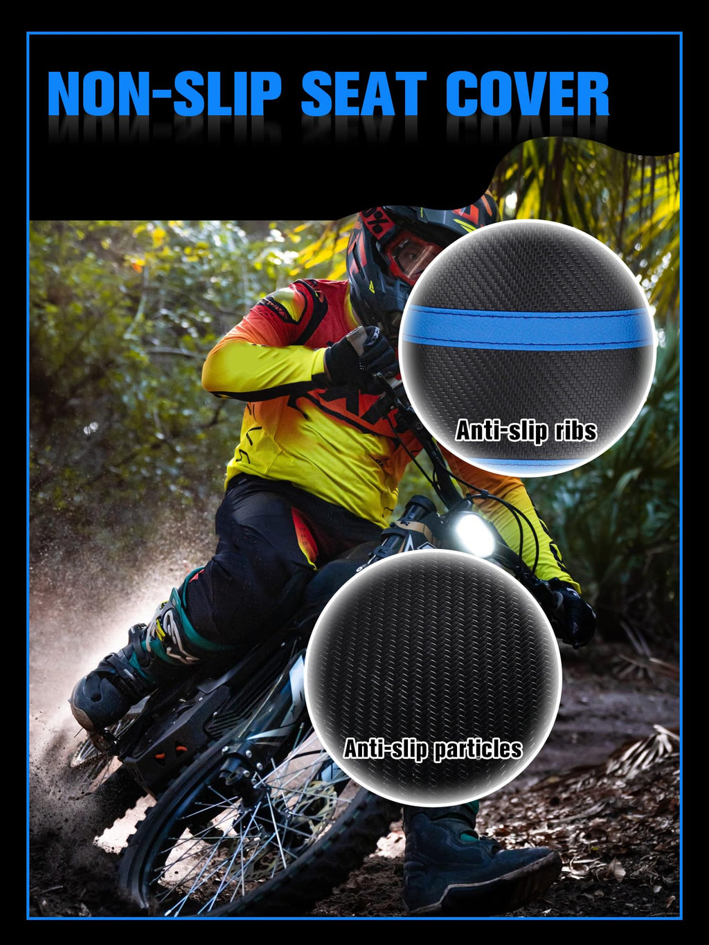 Dirt Bike Seat Cover Ribbed Soft Seat Cover for Talaria XXX X3 Electric Dirt Bike Ebike Red
