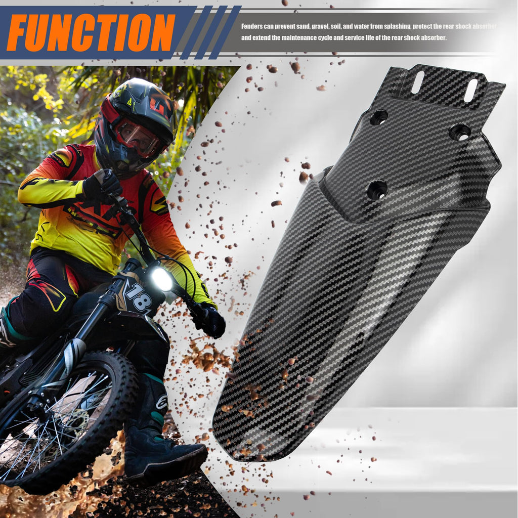 Short Rear Fender Protector,Talaria Rear Mudguard For MX3 MX4 Electric Dirt Bike EBike - Carbon Fiber