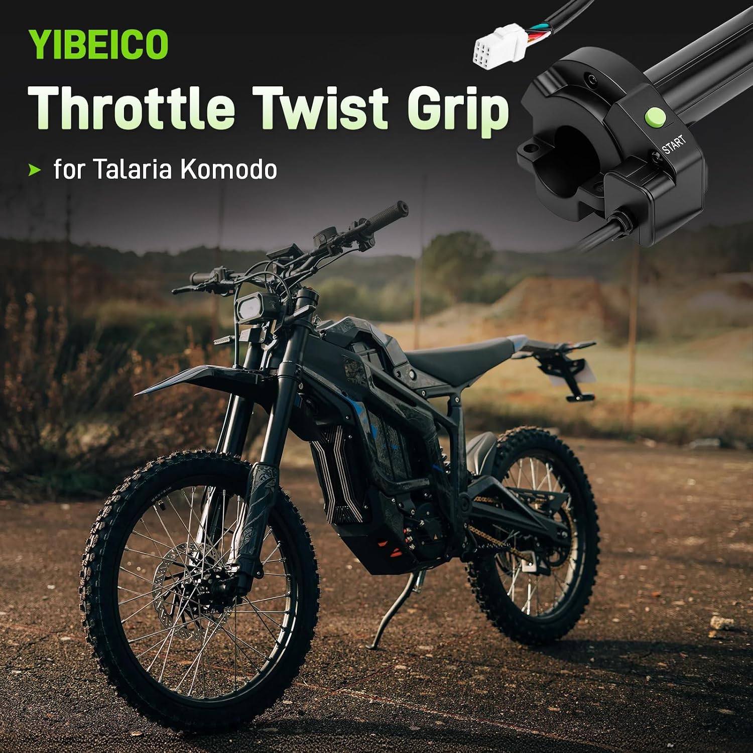 Throttle Twist Grip for Talaria Sting MX5, Full Twist Throttle Dirt Bike Cable, Sturdy Speed Gas Handle for Taparia, OEM Handlebar Accessories for Talaria