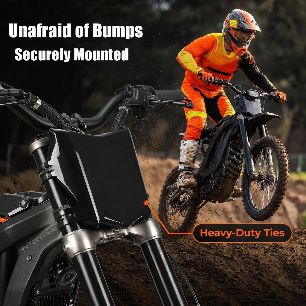Electric Dirt Bike Hollow Mesh Front Number Plate with 3M Protective Decal for Surron Light Bee X/S,Talaria,Yozma in10,Tuttio,Ridstar Q20 &Super73-Motocross Style Plate to Hide Wire, Ebike Accessories