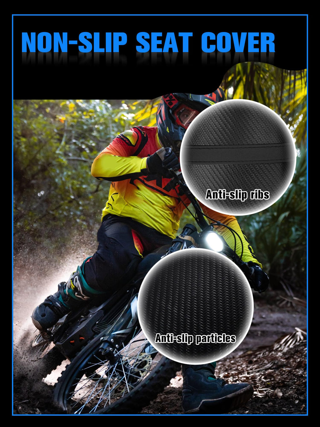 Dirt Bike Seat Cover Ribbed Soft Seat Cover for Talaria XXX X3 Electric Dirt Bike Ebike Red