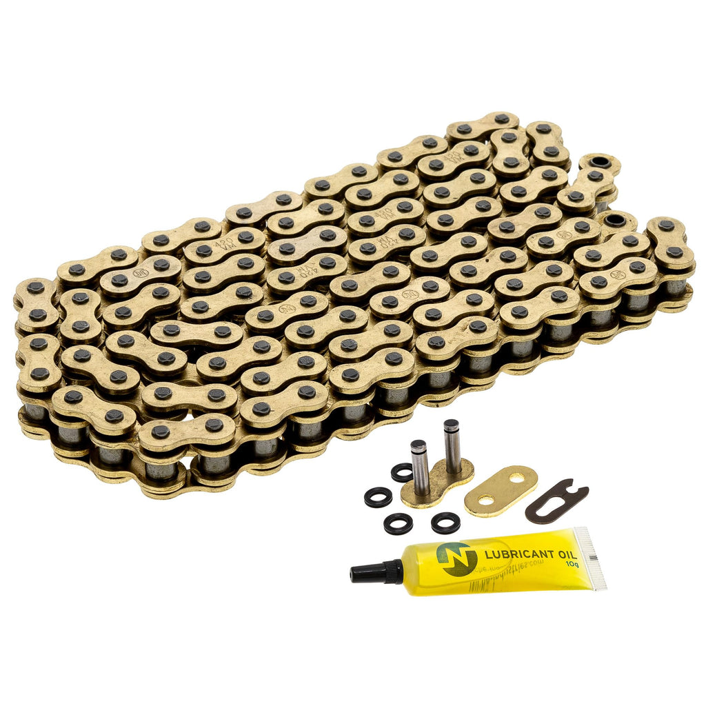 NICHE Gold 420 X-Ring Chain 108 Links with Connecting Master Link