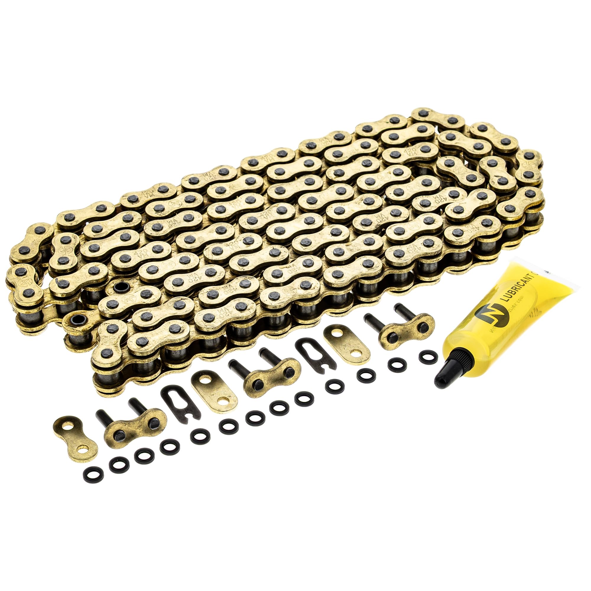 NICHE Gold 420 X-Ring Chain 108 Links with Connecting Master Link