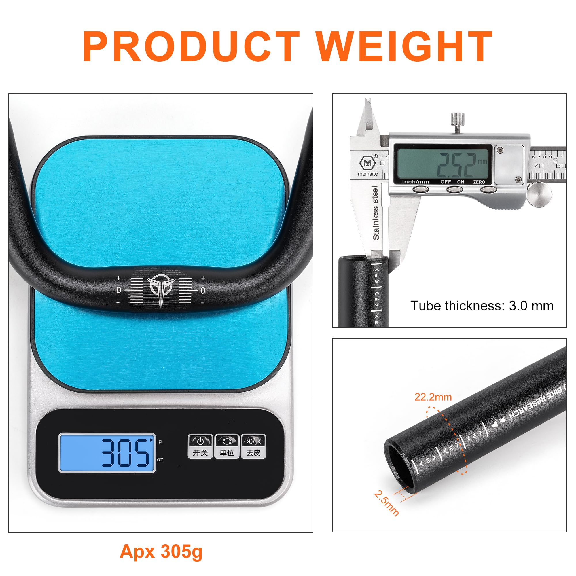 31.8 Bike Handlebar - 25mm, 55mm, 70mm, 90mm,120mm Riser Handlebar - 780mm Aluminium Alloy Mountain Bike Bicycle Handlebars (31.8-120mm Rise)