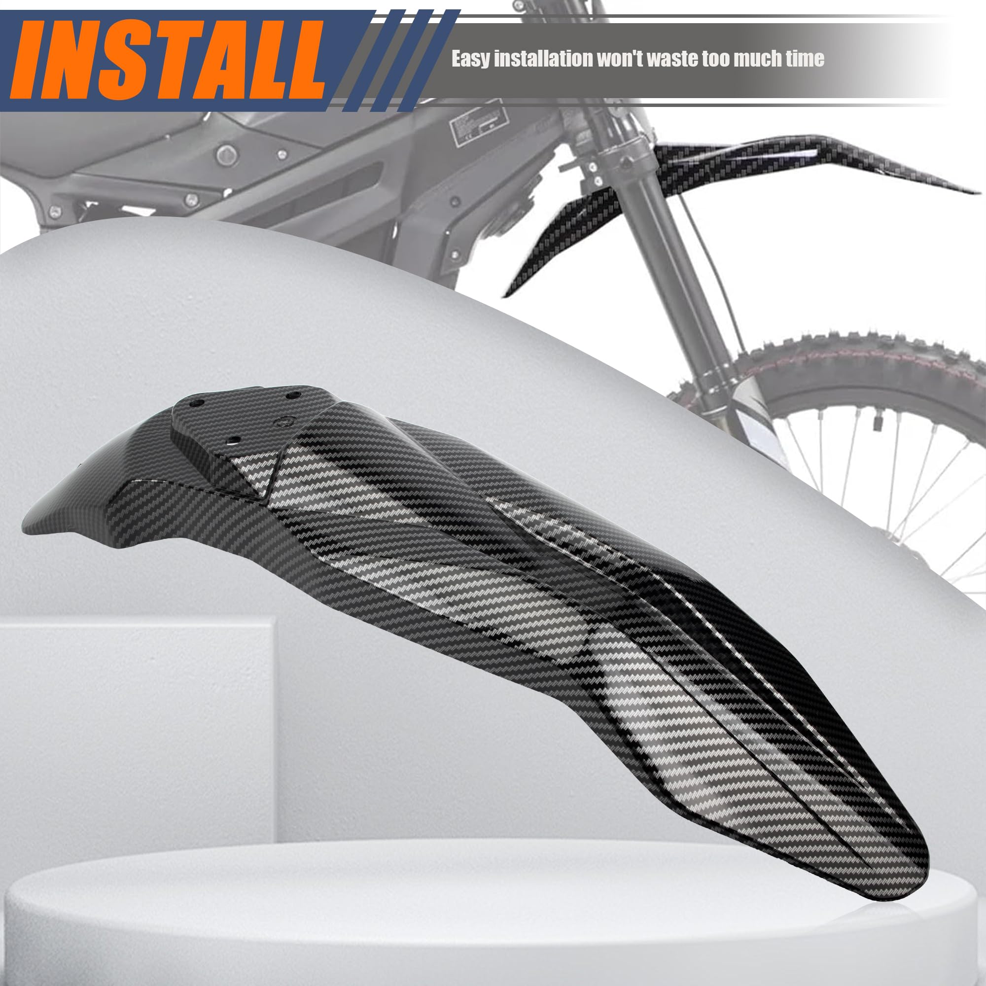 Short Rear Fender Protector,Talaria Rear Mudguard For MX3 MX4 Electric Dirt Bike EBike - Carbon Fiber
