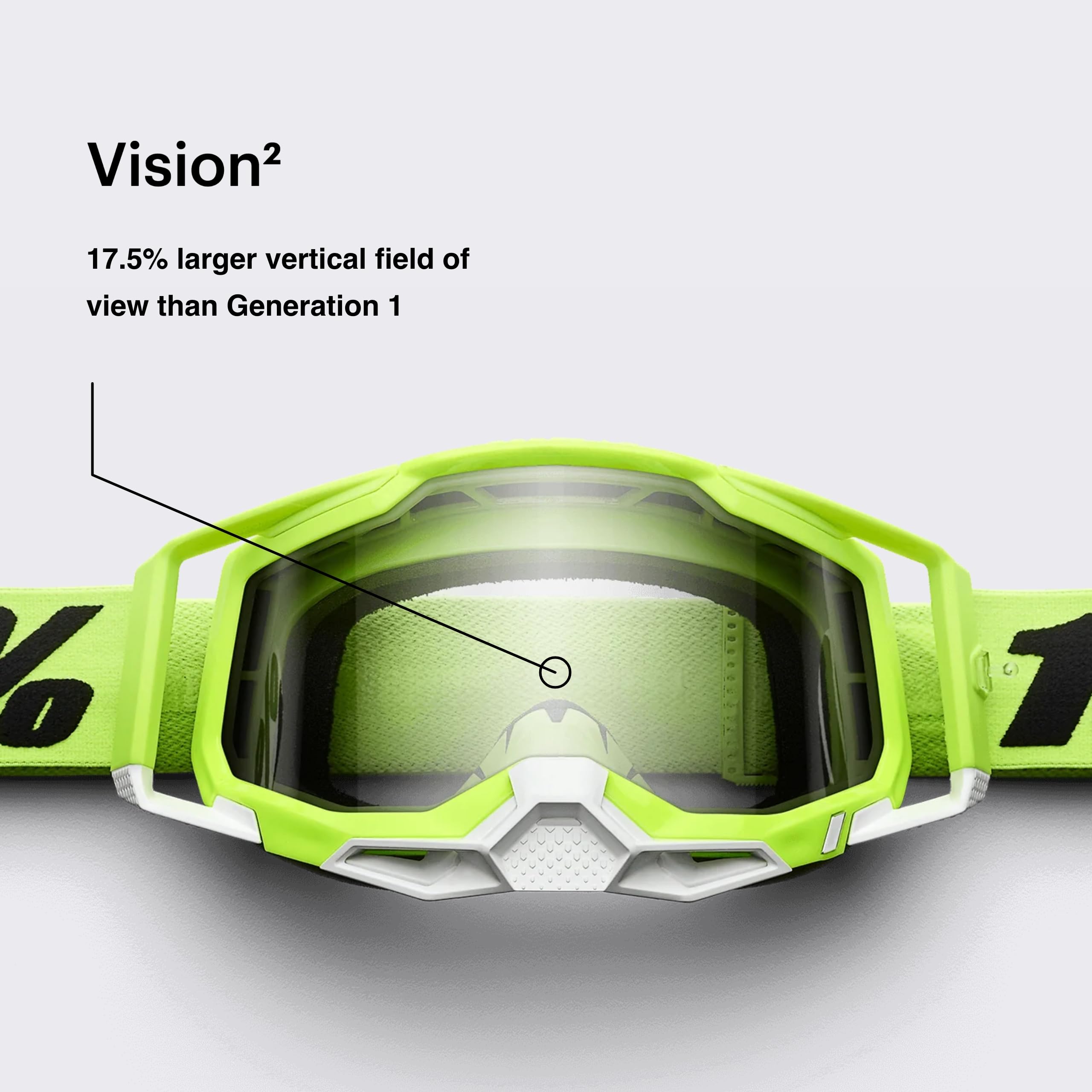 100% Strata 2 Sand Motocross & Mountain Bike Goggles - MX and MTB Racing Protective Eyewear