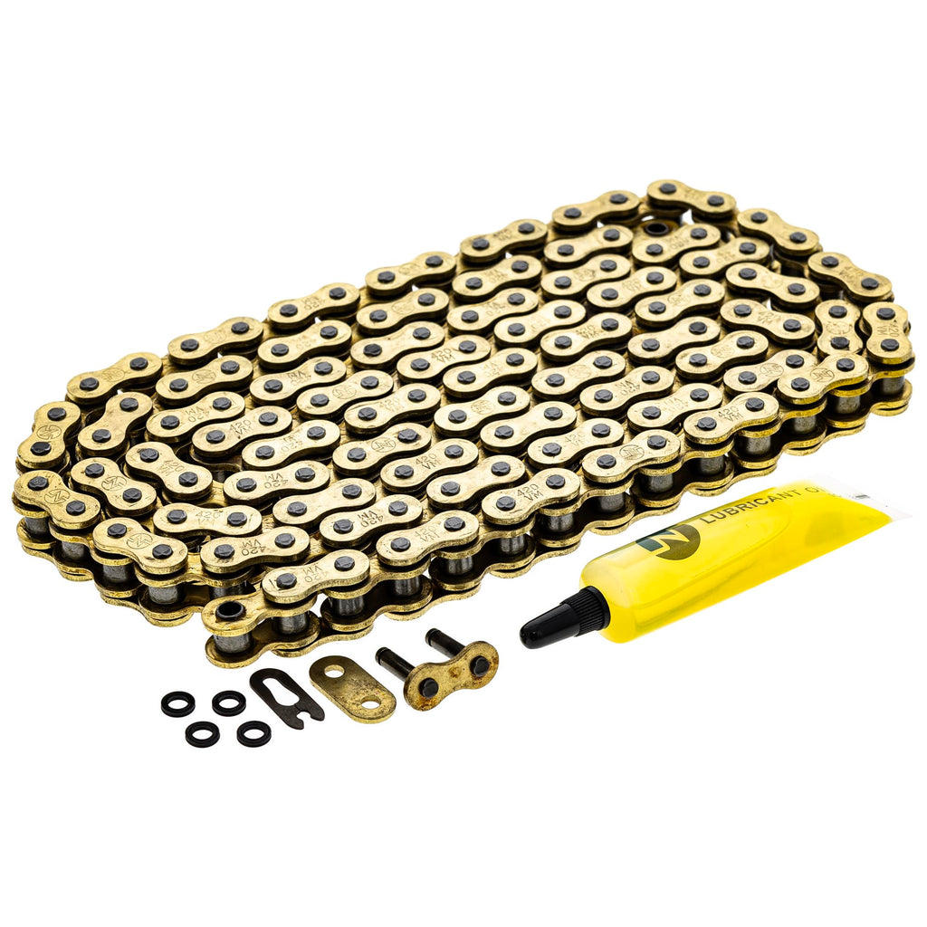 NICHE Gold 420 X-Ring Chain 108 Links with Connecting Master Link