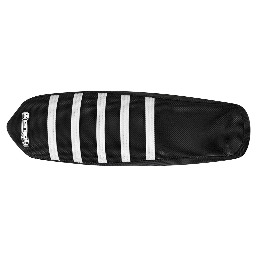 Enjoy Mfg Ribbed Seat Cover - Compatible with Talaria Sting Electric Motorcycle #362 (Black w/Light Blue Ribs)