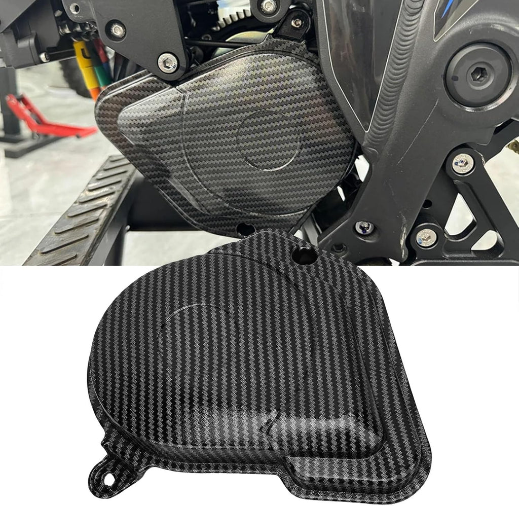 Acouto Motorcycle Engine Clutch Cover, ABS Carbon Fiber Style Engine Protective Cover, Heat Proof Impact Guard 3 in 1 for Talaria Sting X3 MX3 MX4 MX5 Trail Street Riders