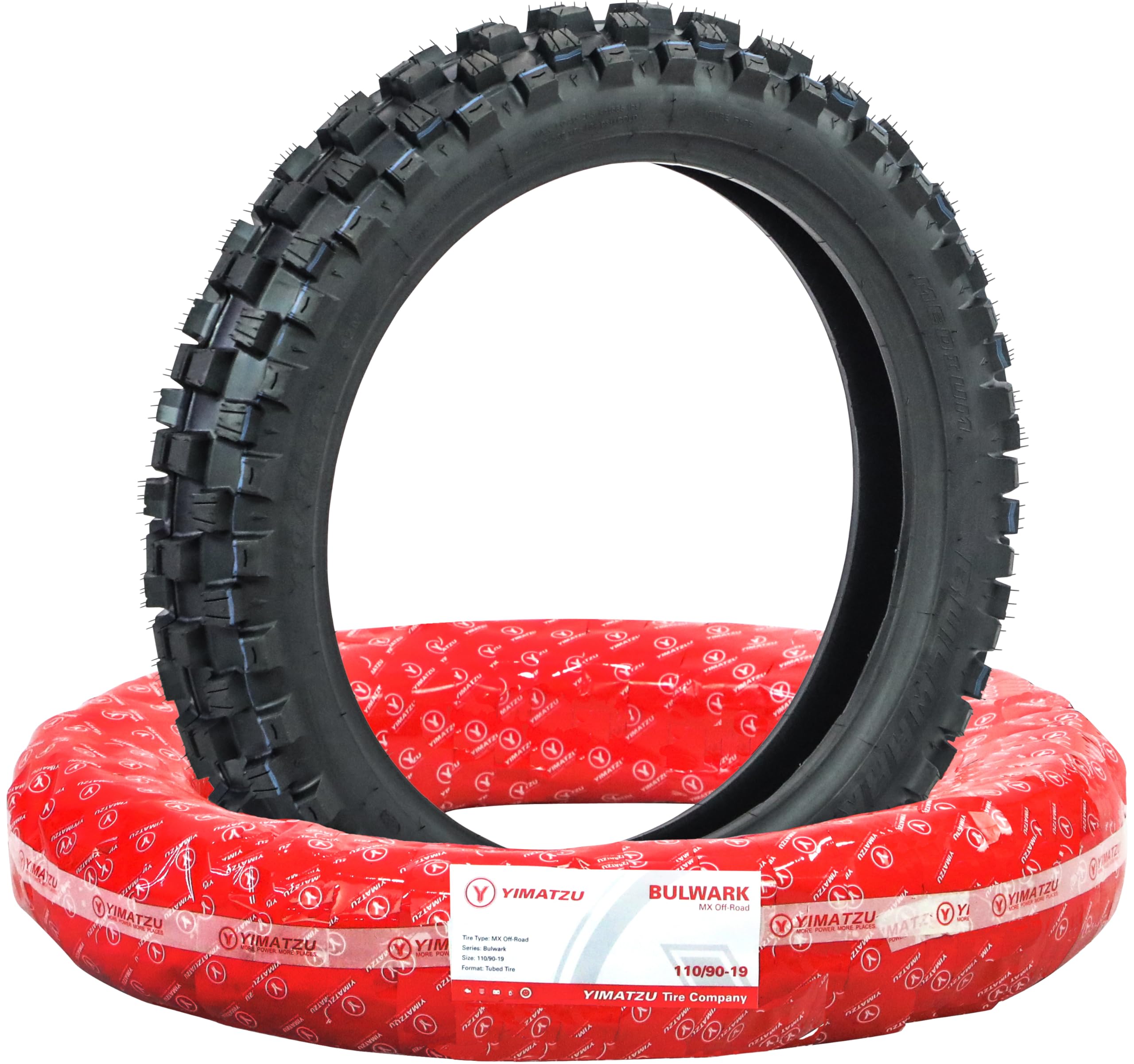 90/100-14 Rear MX Tire and TR4 Tube – 6PR Knobby Tire for MX & Off-Road – Intermediate Terrain – Rear Wheel