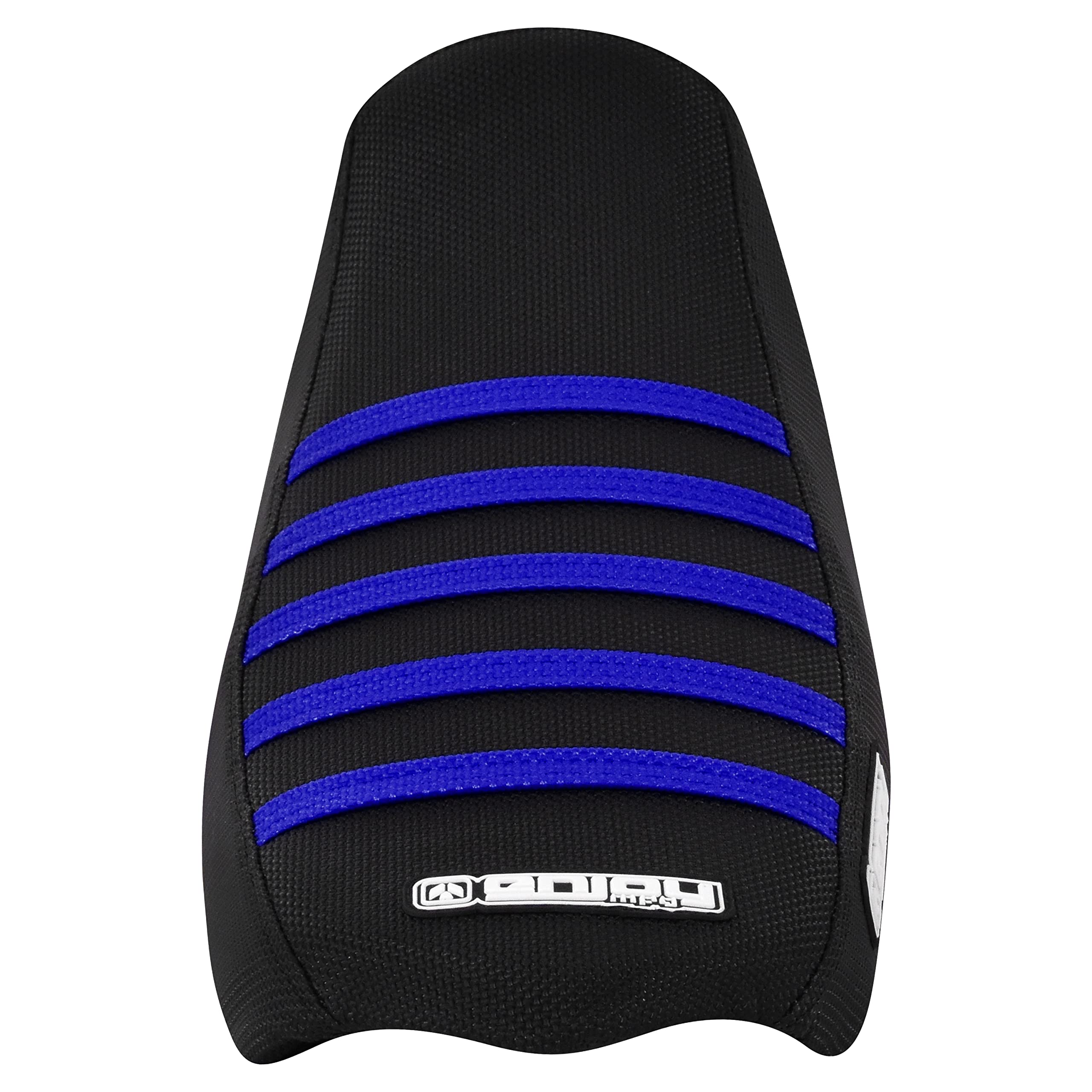 Enjoy Mfg Ribbed Seat Cover - Compatible with Talaria Sting Electric Motorcycle #362 (Black w/Light Blue Ribs)