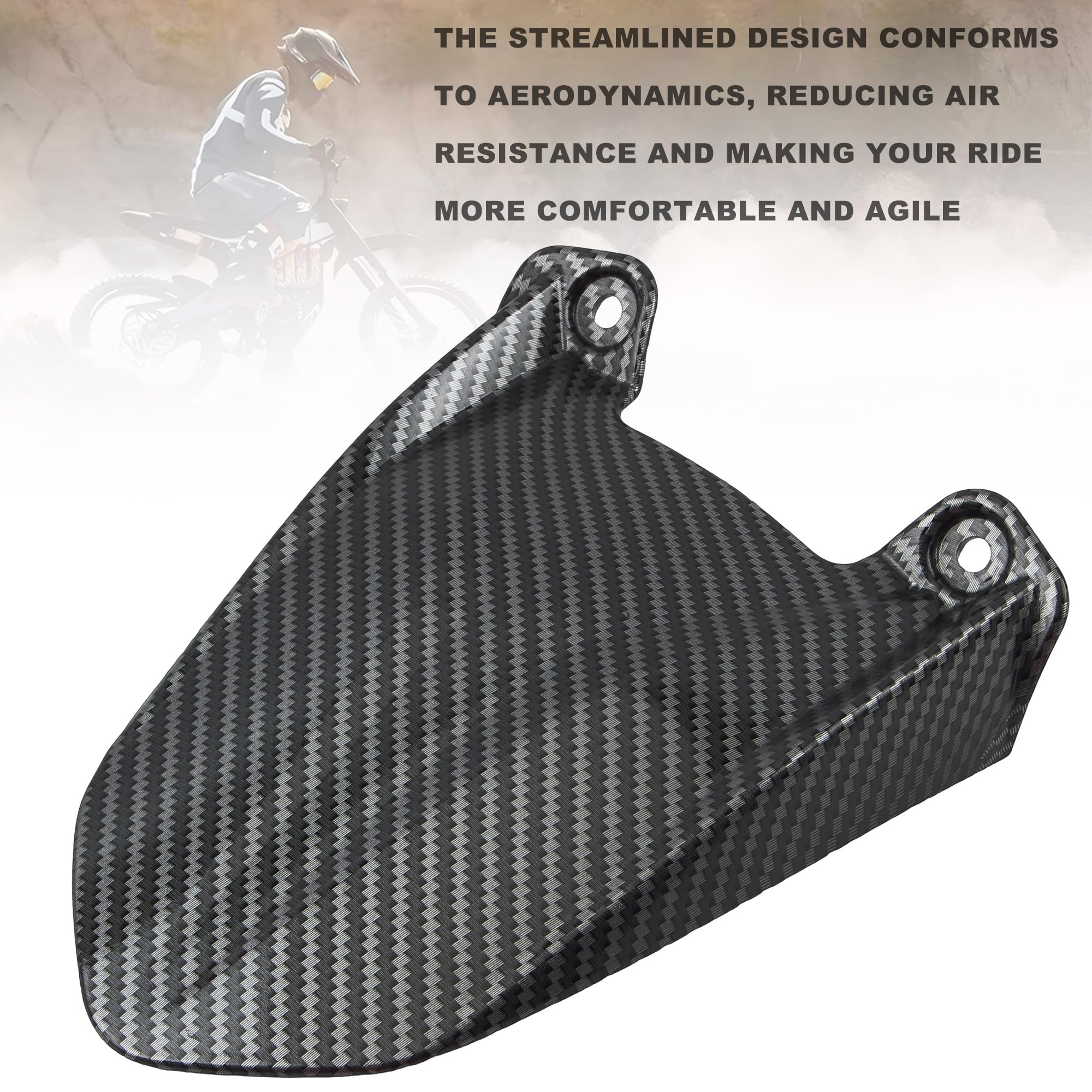 Short Rear Fender Protector,Talaria Rear Mudguard For MX3 MX4 Electric Dirt Bike EBike - Carbon Fiber