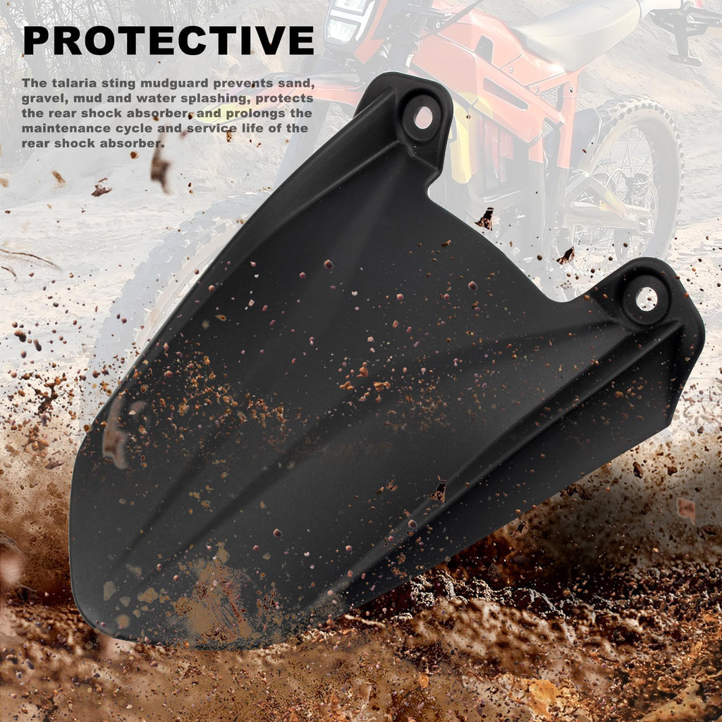 Motorcycle Fender Set Shock Front Rear Mudguard Fender Protector Compatible with Talaria Sting MX3 MX4 Electric Dirt Bike-Black