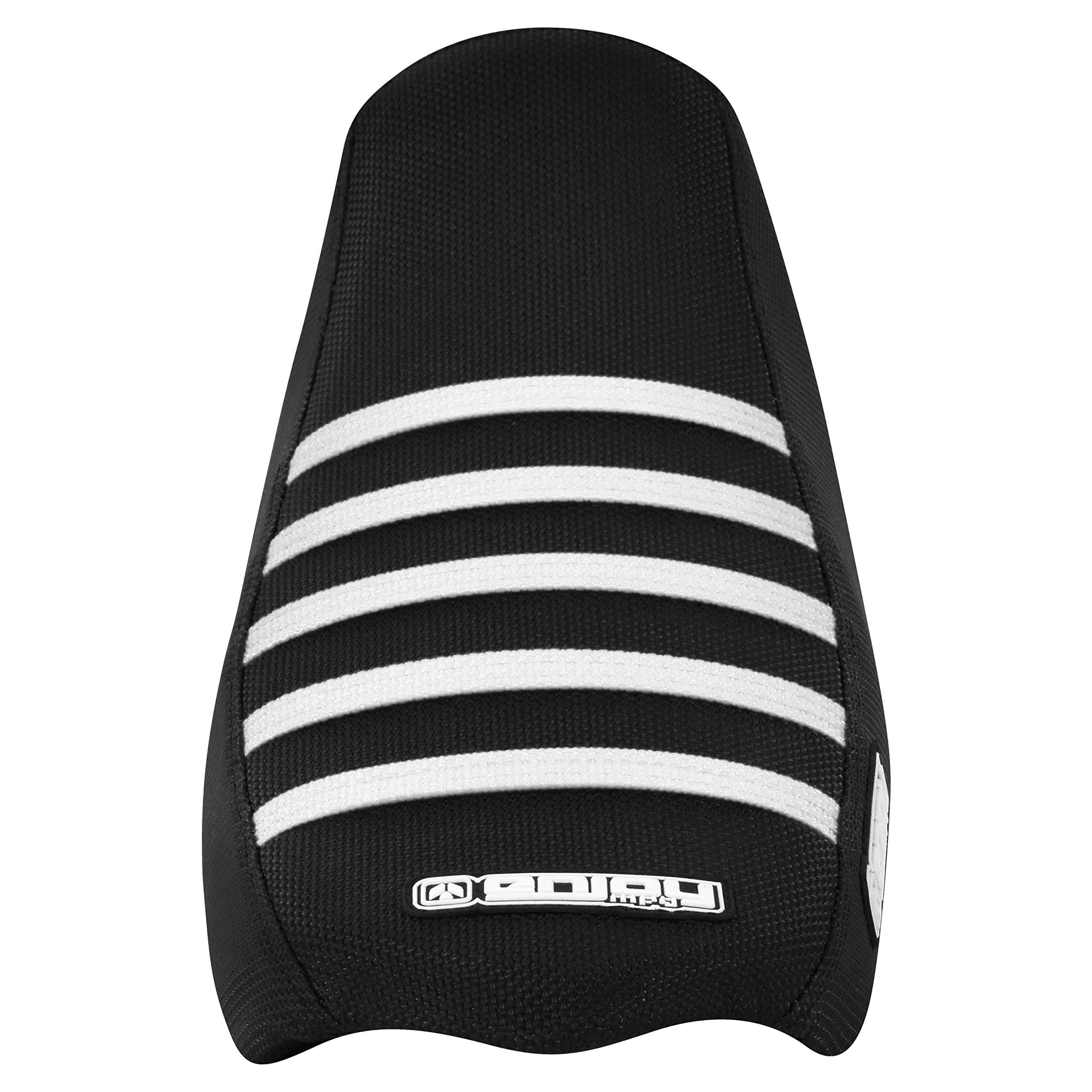 Enjoy Mfg Ribbed Seat Cover - Compatible with Talaria Sting Electric Motorcycle #362 (Black w/Light Blue Ribs)