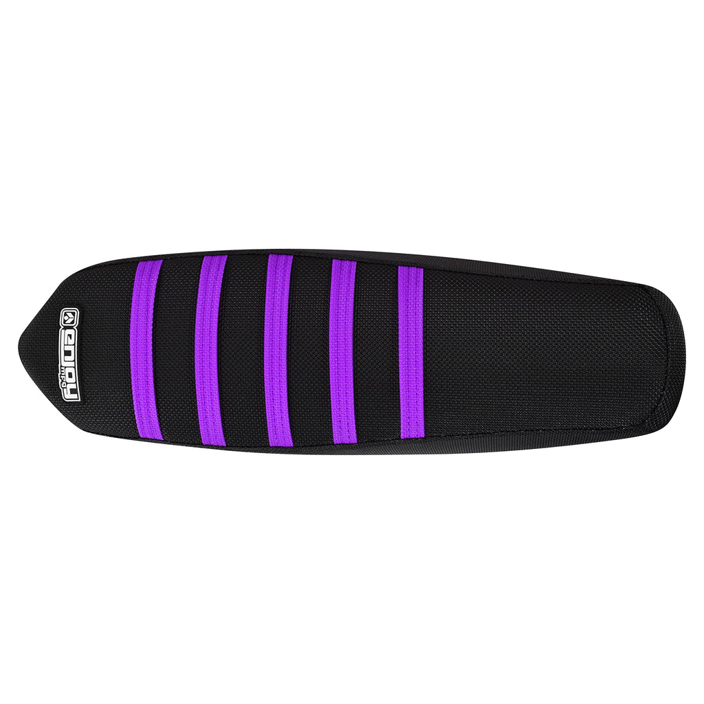 Enjoy Mfg Ribbed Seat Cover - Compatible with Talaria Sting Electric Motorcycle #362 (Black w/Light Blue Ribs)
