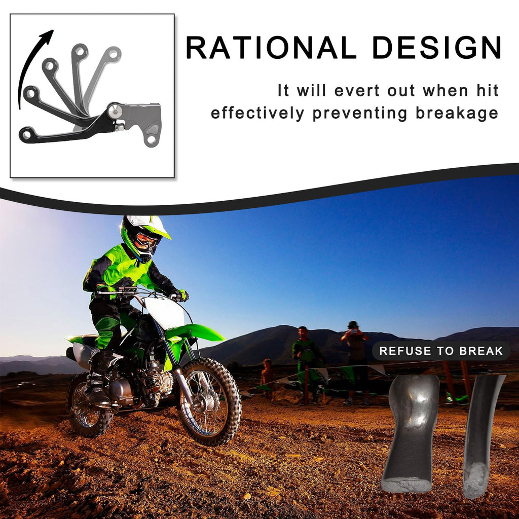 Brake Clutch Levers for KLX 110 KLX110 2002-2025 KLX110L 2010-2025 Dirt Pit Bike Adjustable CNC Lever Pivot Set Secure Vibrant Anodized Green