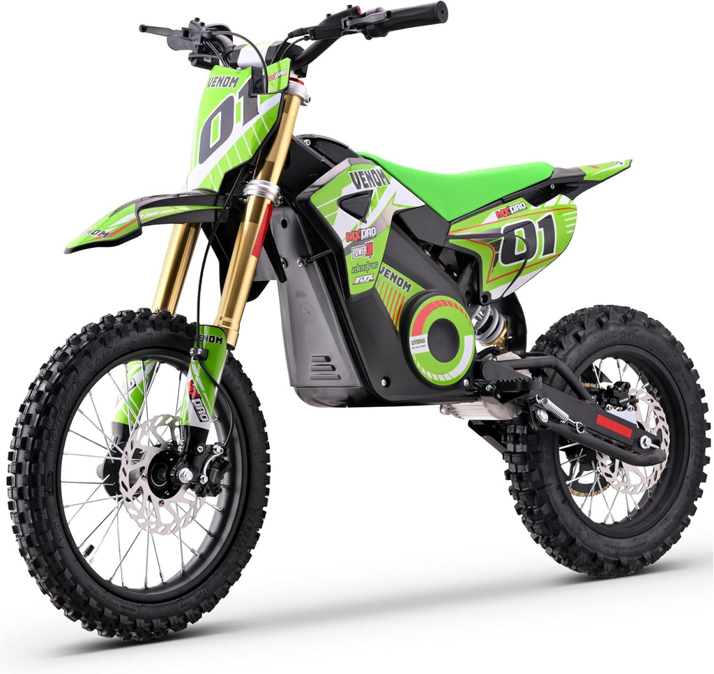 Venom 1600W Electric Dirt Bike | 48V Lithium Battery | Fully Automatic | Off-Road Ride for Teens & Adults | Venom Motorsports Canada