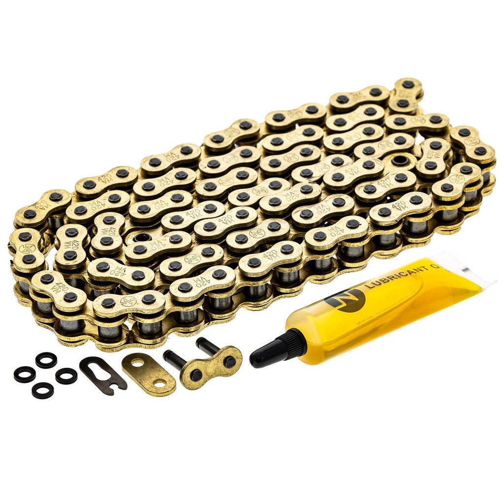NICHE Gold 420 X-Ring Chain 108 Links with Connecting Master Link