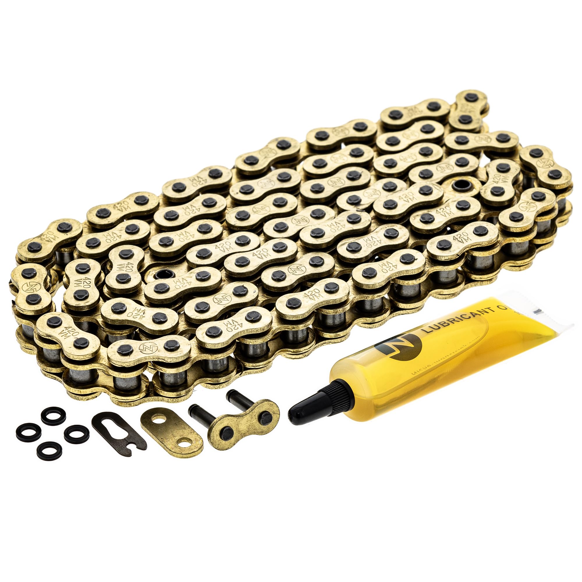 NICHE Gold 420 X-Ring Chain 108 Links with Connecting Master Link