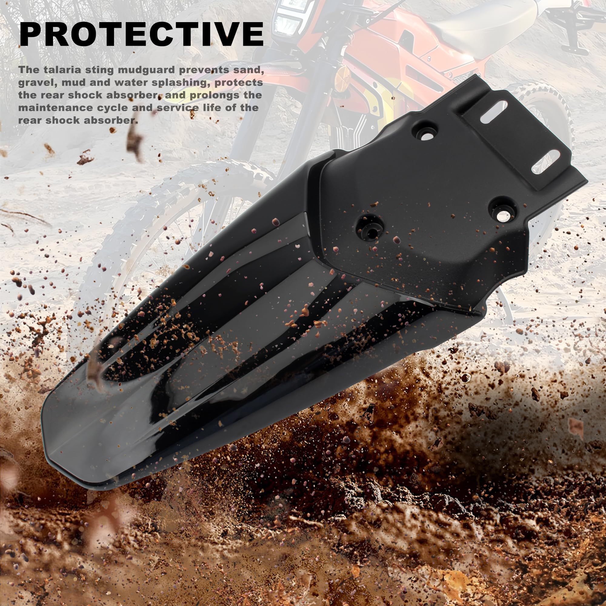 Short Rear Fender Protector,Talaria Rear Mudguard For MX3 MX4 Electric Dirt Bike EBike - Carbon Fiber
