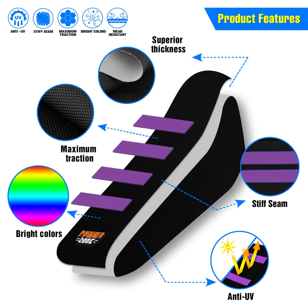 Gripper Dirt Bike Seat Cover for Sur Ron Light Bee X/S, Motorcycle Electric Bike Seat Covers (Black-White)