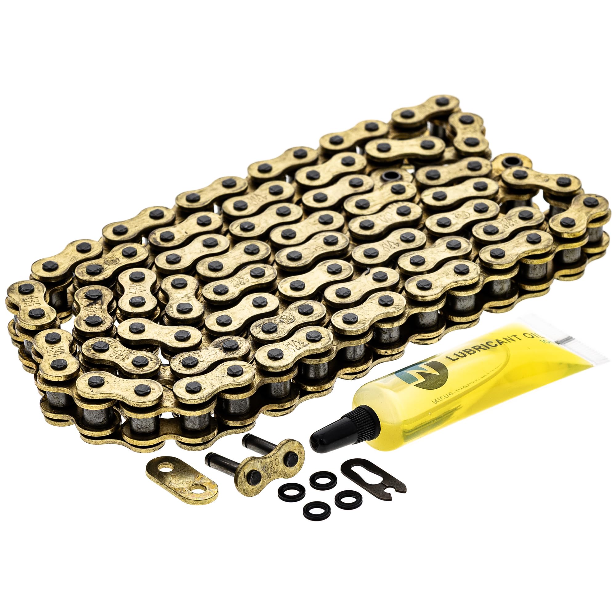 NICHE Gold 420 X-Ring Chain 108 Links with Connecting Master Link