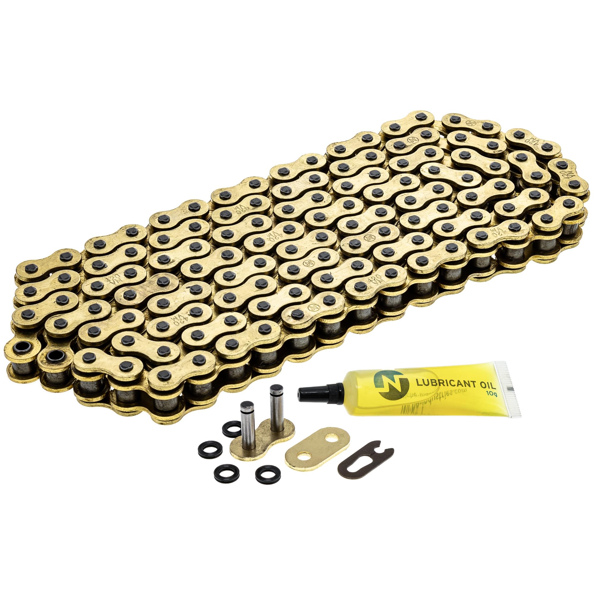 NICHE Gold 420 X-Ring Chain 108 Links with Connecting Master Link
