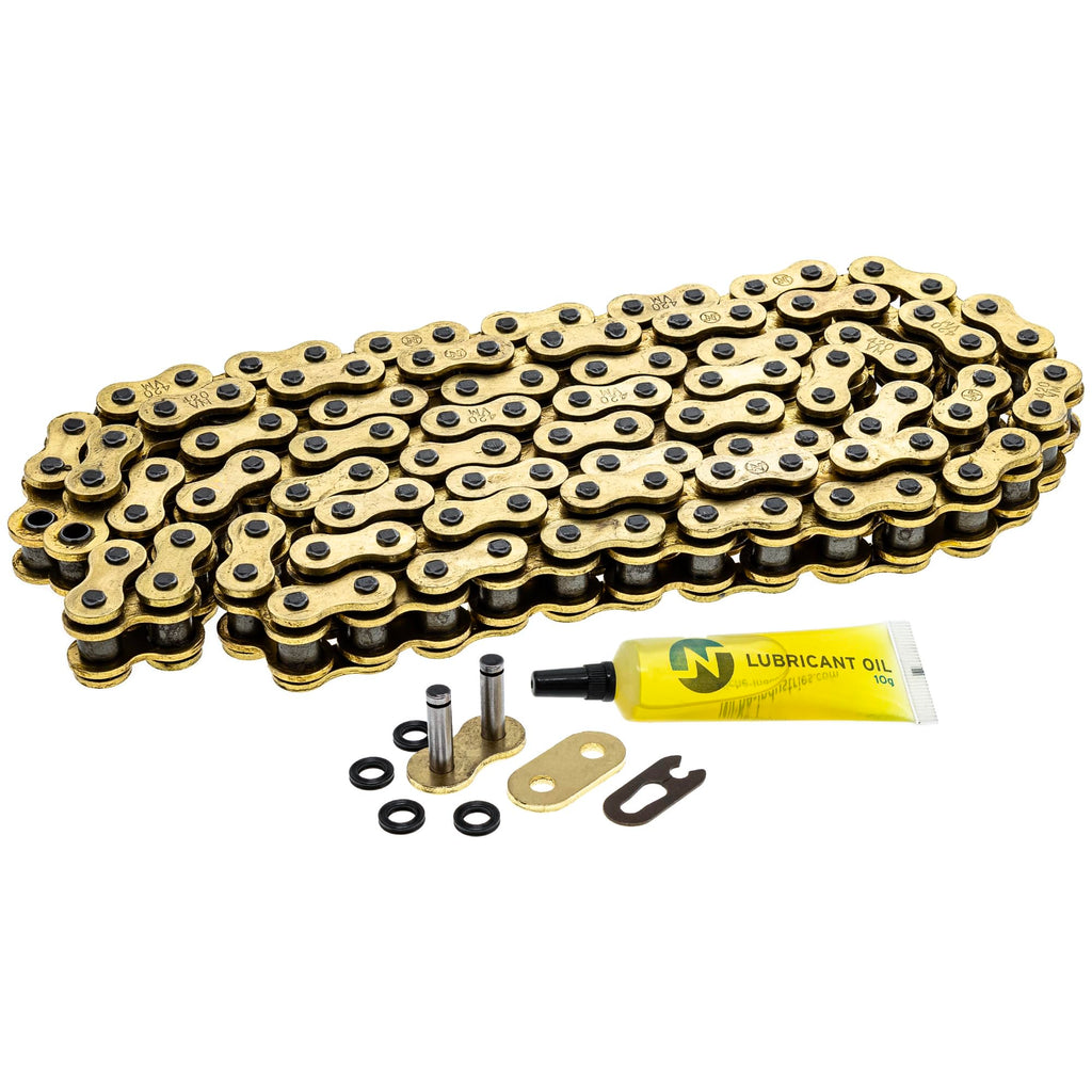 NICHE Gold 420 X-Ring Chain 108 Links with Connecting Master Link