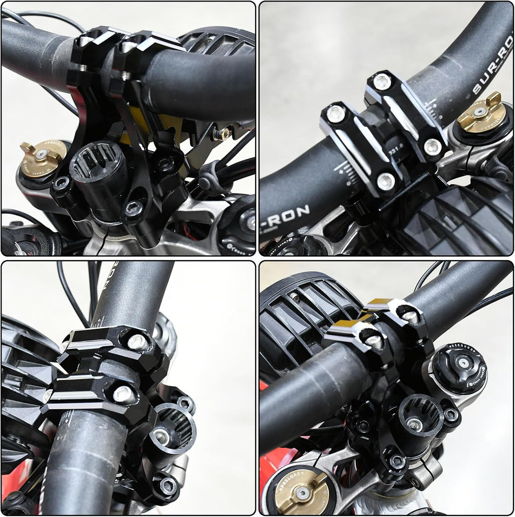Front Handlebar Bracket for Surron Light Bee X/S/X160/X260 Dirtbike Off-Road Motorcycle Modification Aluminum Alloy Handlebar Faucet Bracket (Black)