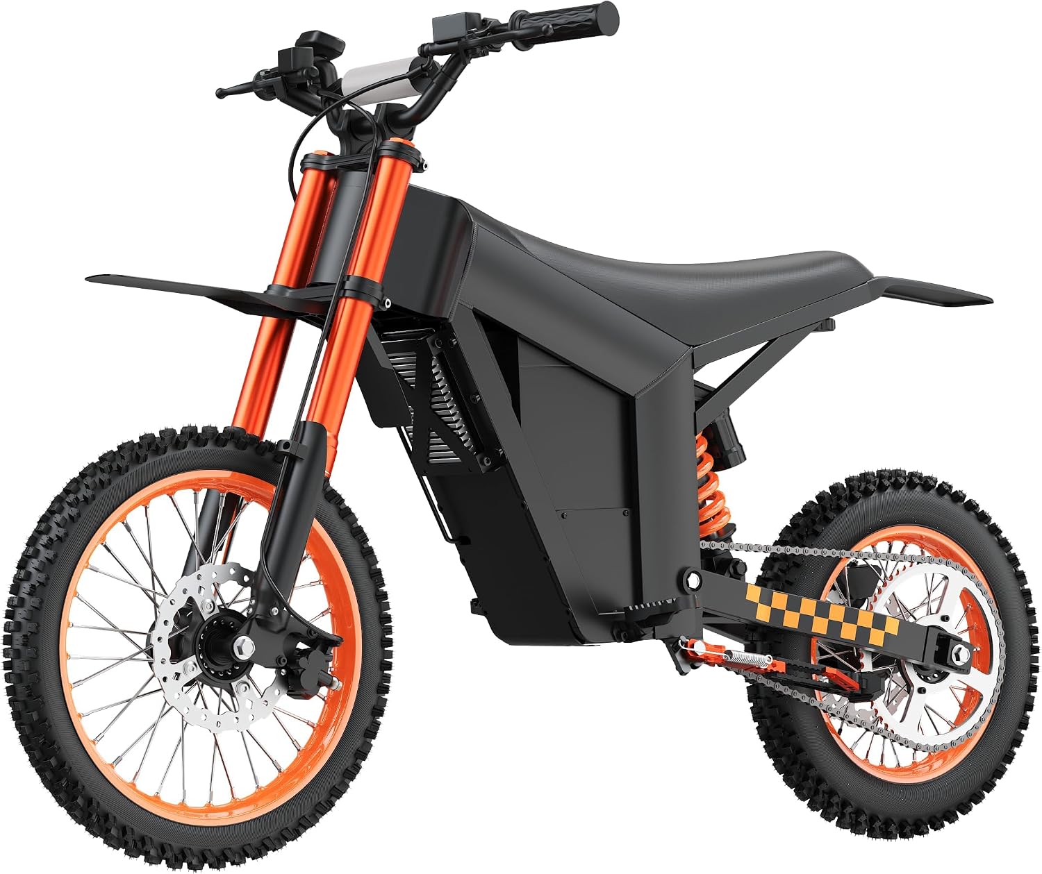 M01 Electric Dirt Motorcycle, 2000W Brushless Motor, 48V 20.8Ah Removable Battery, 34 MPH Max Speed, 40 Miles Range, 265 Lbs Load Capacity, 14" Front & 12" Rear Wheels