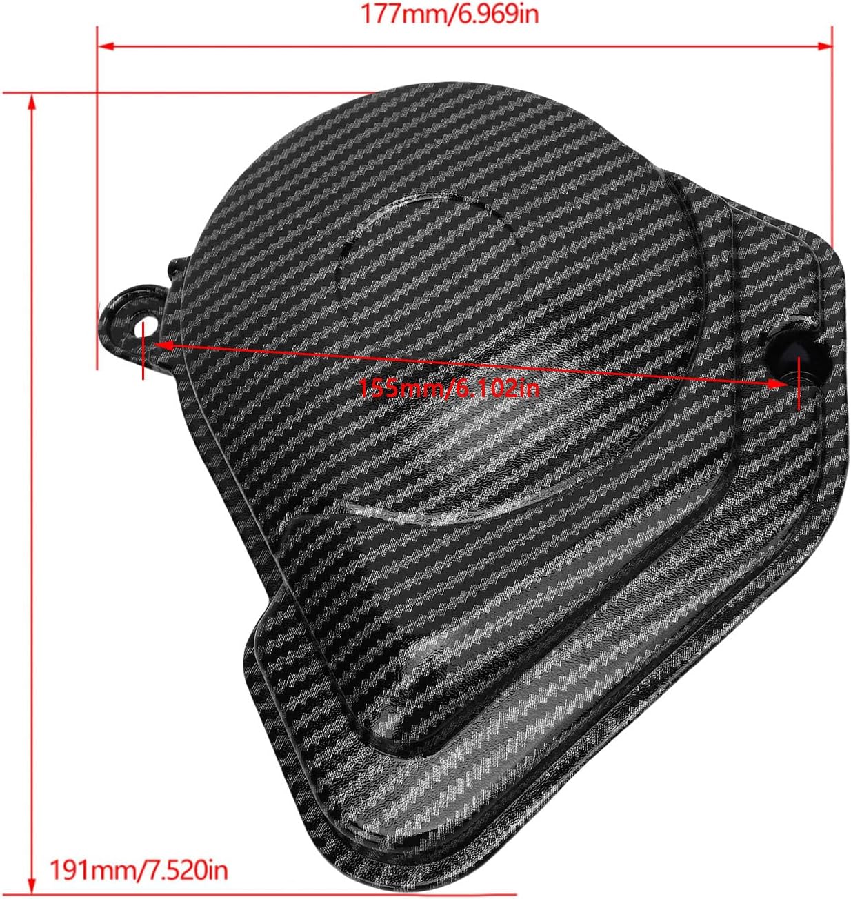Acouto Motorcycle Engine Clutch Cover, ABS Carbon Fiber Style Engine Protective Cover, Heat Proof Impact Guard 3 in 1 for Talaria Sting X3 MX3 MX4 MX5 Trail Street Riders
