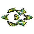 Graphics Kit for Kawasaki KLX 110 (2010-2023) CORE Series Green-shift 16 Mil - Dirt bike Custom Racing Graphics Decals Stickers Kit, no-plastics