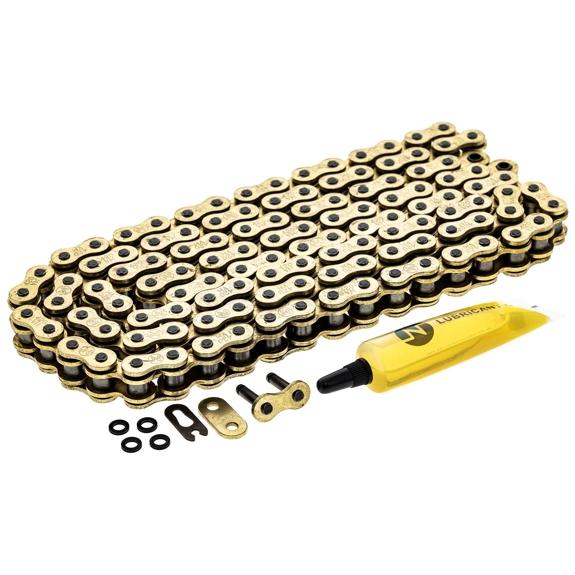 NICHE Gold 420 X-Ring Chain 108 Links with Connecting Master Link