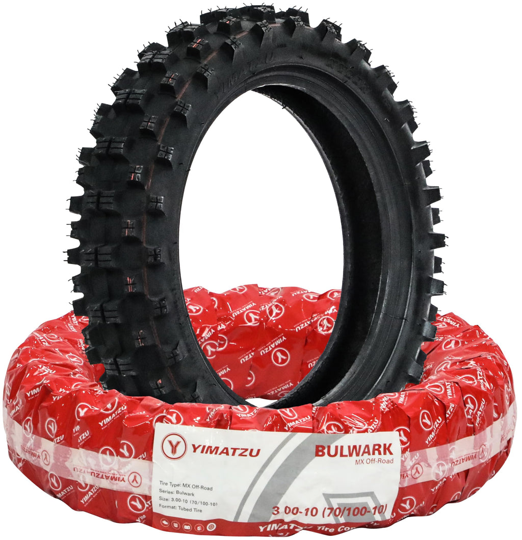 90/100-14 Rear MX Tire and TR4 Tube – 6PR Knobby Tire for MX & Off-Road – Intermediate Terrain – Rear Wheel