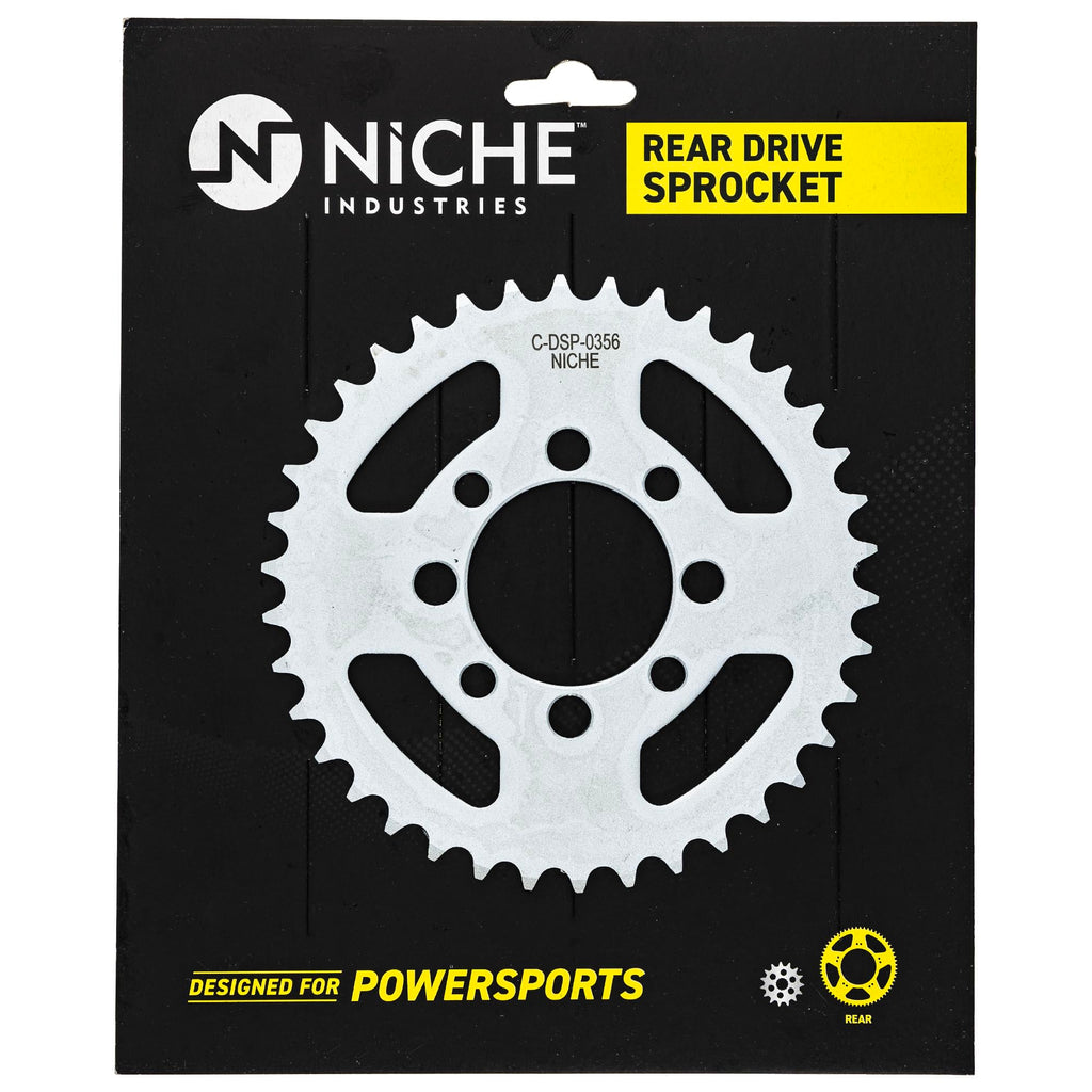 NICHE Drive Sprocket Chain Combo for Kawasaki KLX110 KLX110L Front 13 Rear 38 Tooth 420 O-Ring 90 Links
