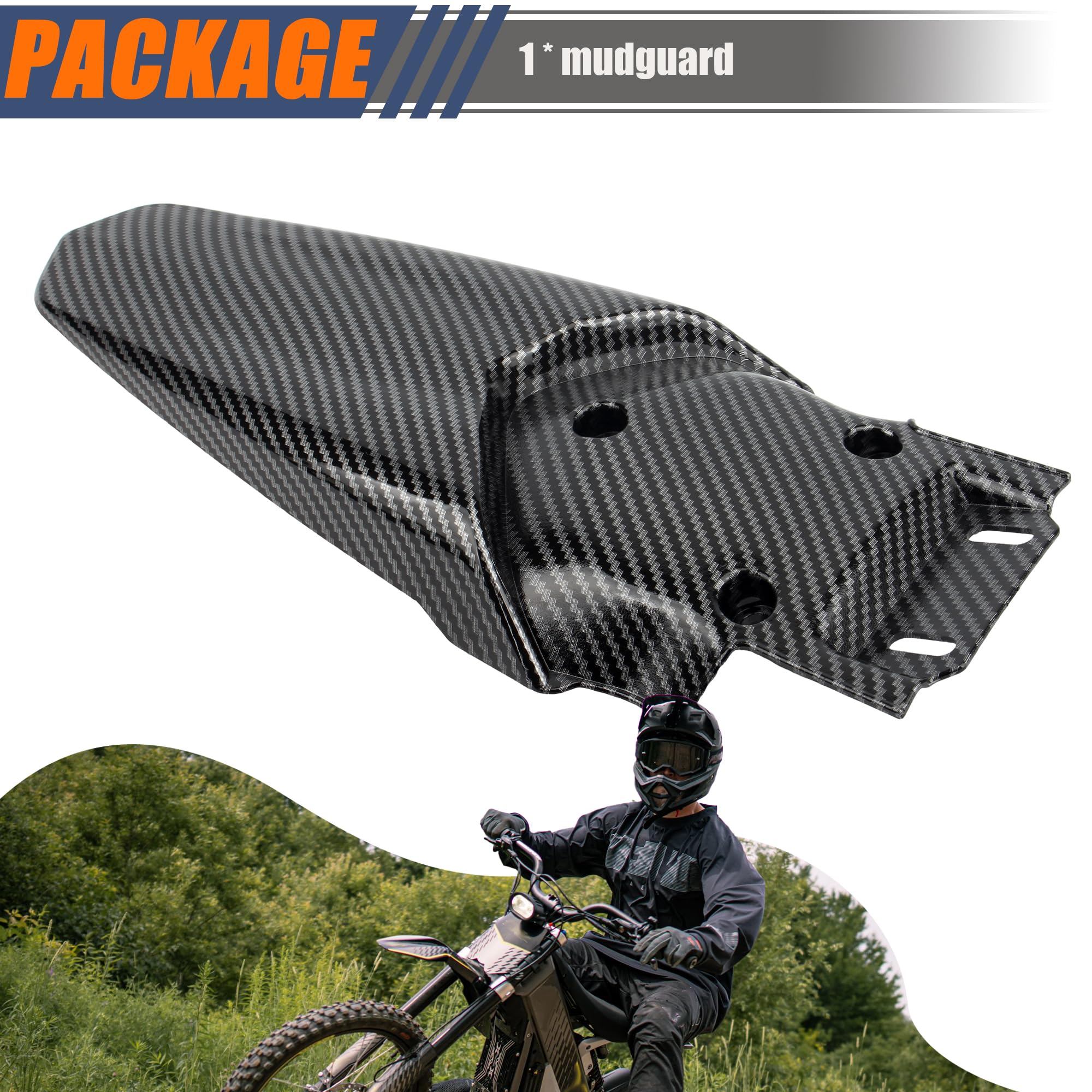 Short Rear Fender Protector,Talaria Rear Mudguard For MX3 MX4 Electric Dirt Bike EBike - Carbon Fiber