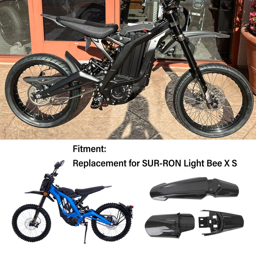 High Strength Black Front and Rear Mud Guard Shock Mudguard Cushion Flaps for SURRON Light Bee X S